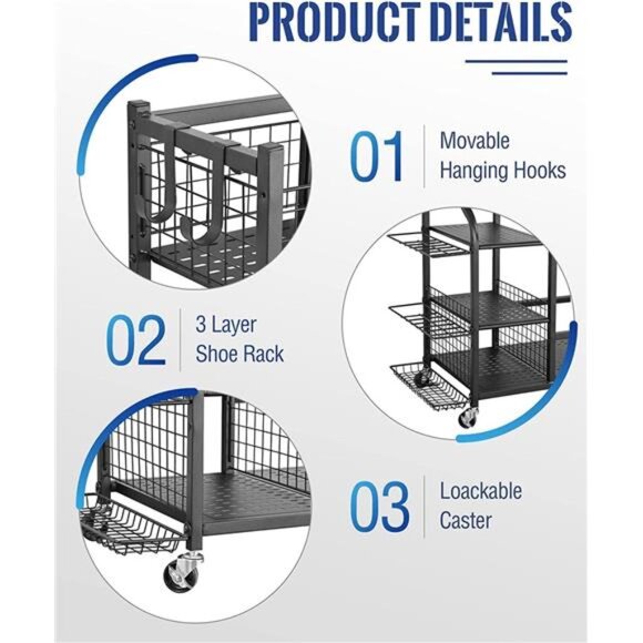 Golf Storage Garage Organizer Golf Bag Storage Stand and Other Golfing Equipment - Picture 4 of 8